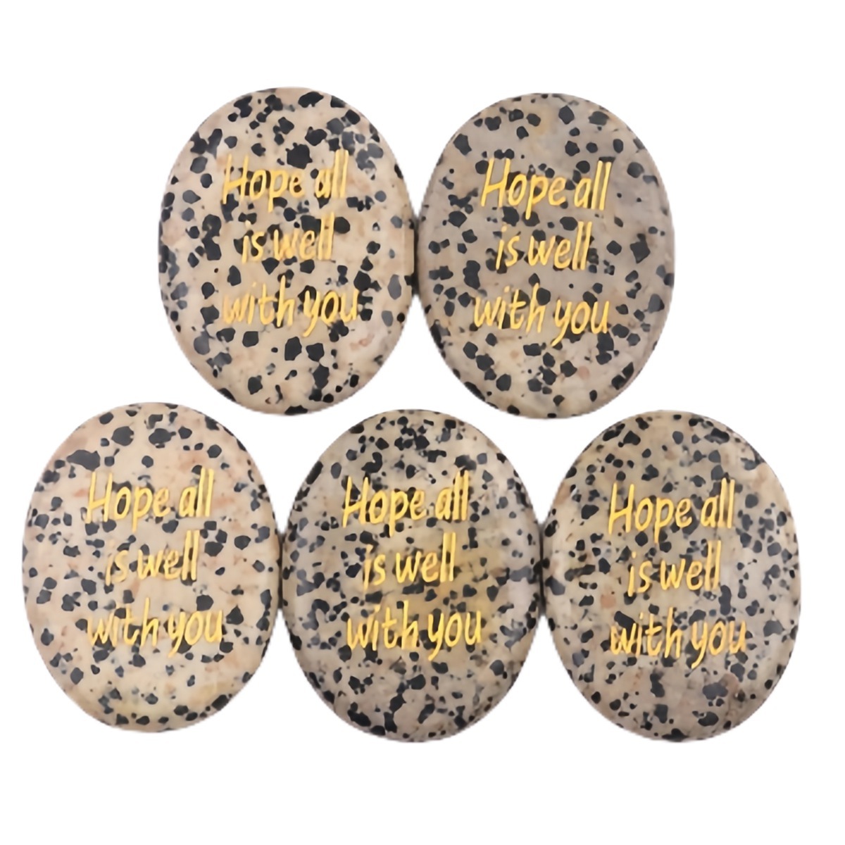 "Hope all is well with you" Thumb Worry Stone for Anxiety Stress Relief Meditation Home Decor