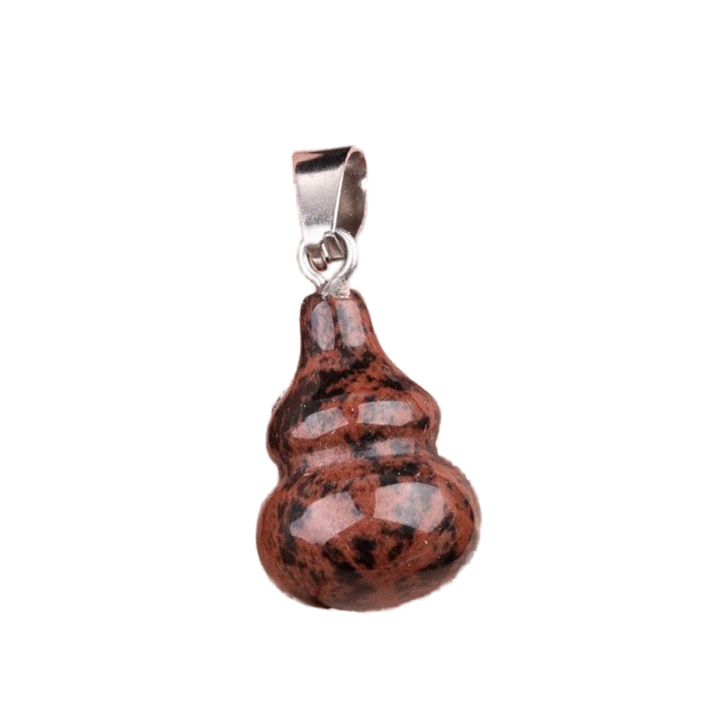 13X20MM Handmade Carved Mini Gourd Stone Pendant for Making Jewelry Silver Clasp