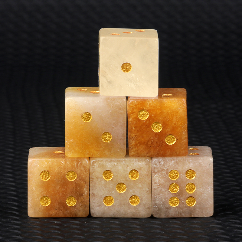 Hand Carved 16mm Gemstone Dices for Game Royal Play SP1099G Natural Stone Crystal Cube Beads