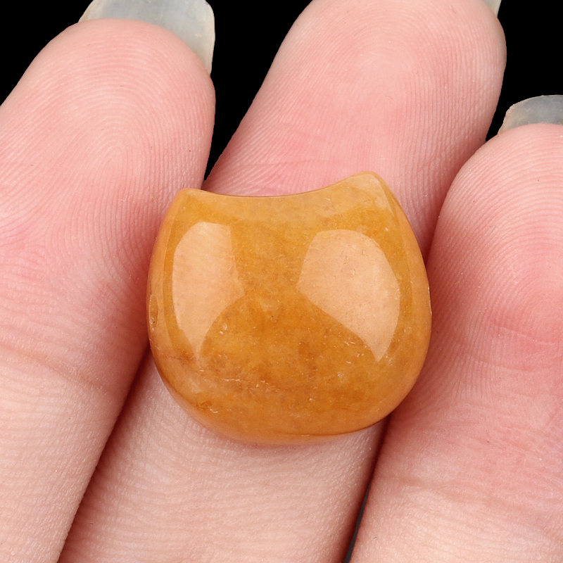 16MM Cat Head (No Face) Stone Beads Drilled 1.5MM Side Hole For DIY Making Jewelry