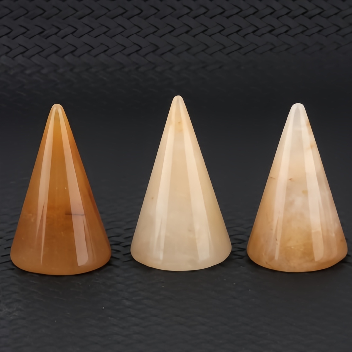 Gemstone Ring Holder Tower (D25X40MM) Stone Jewelry Display Stand Point Cone Decorative Wedding Storage