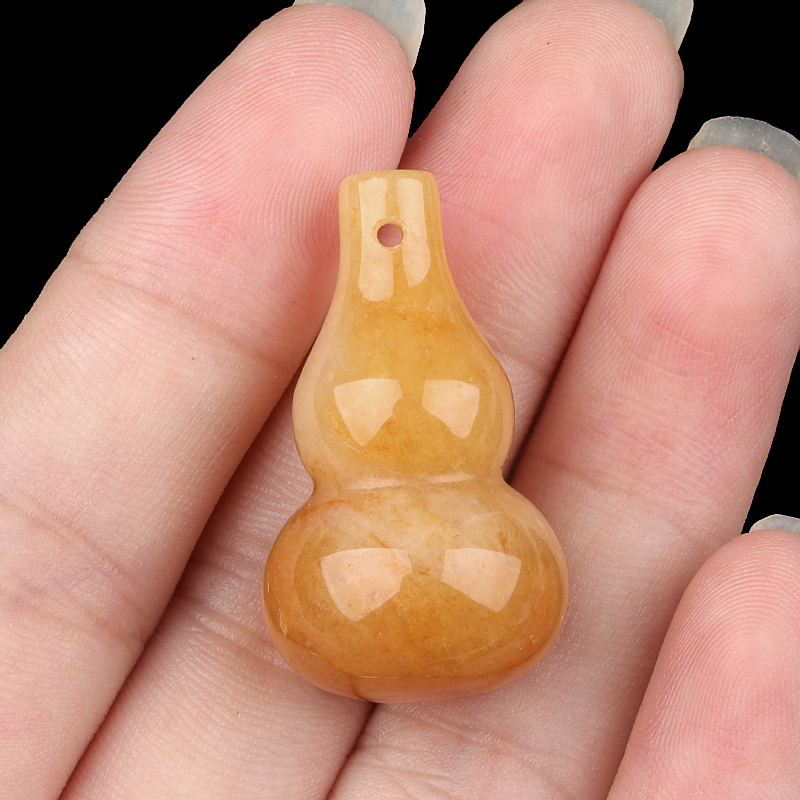 18x30MM Handmade Carved Mini Gourd Stone Pendant for Making Jewelry