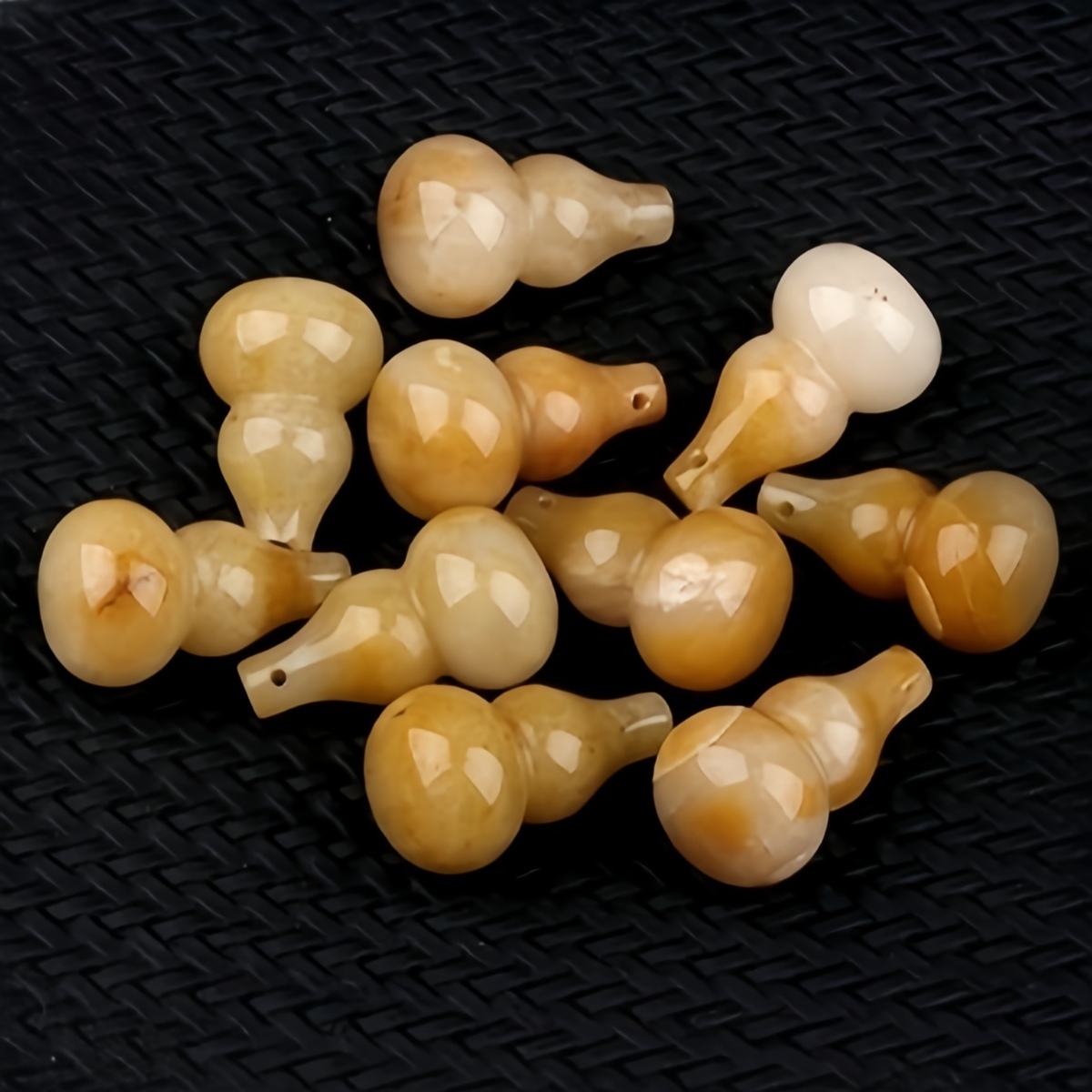 18x30MM Handmade Carved Mini Gourd Stone Pendant for Making Jewelry