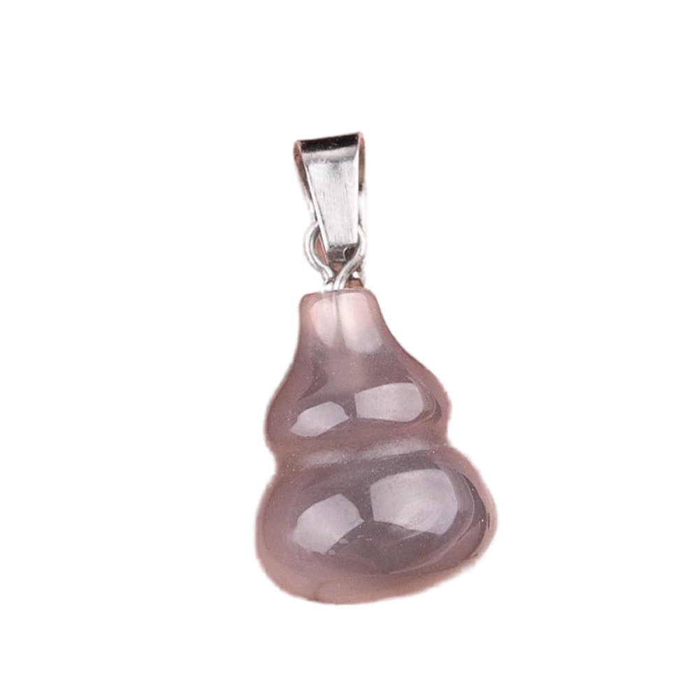 13X20MM Handmade Carved Mini Gourd Stone Pendant for Making Jewelry Silver Clasp