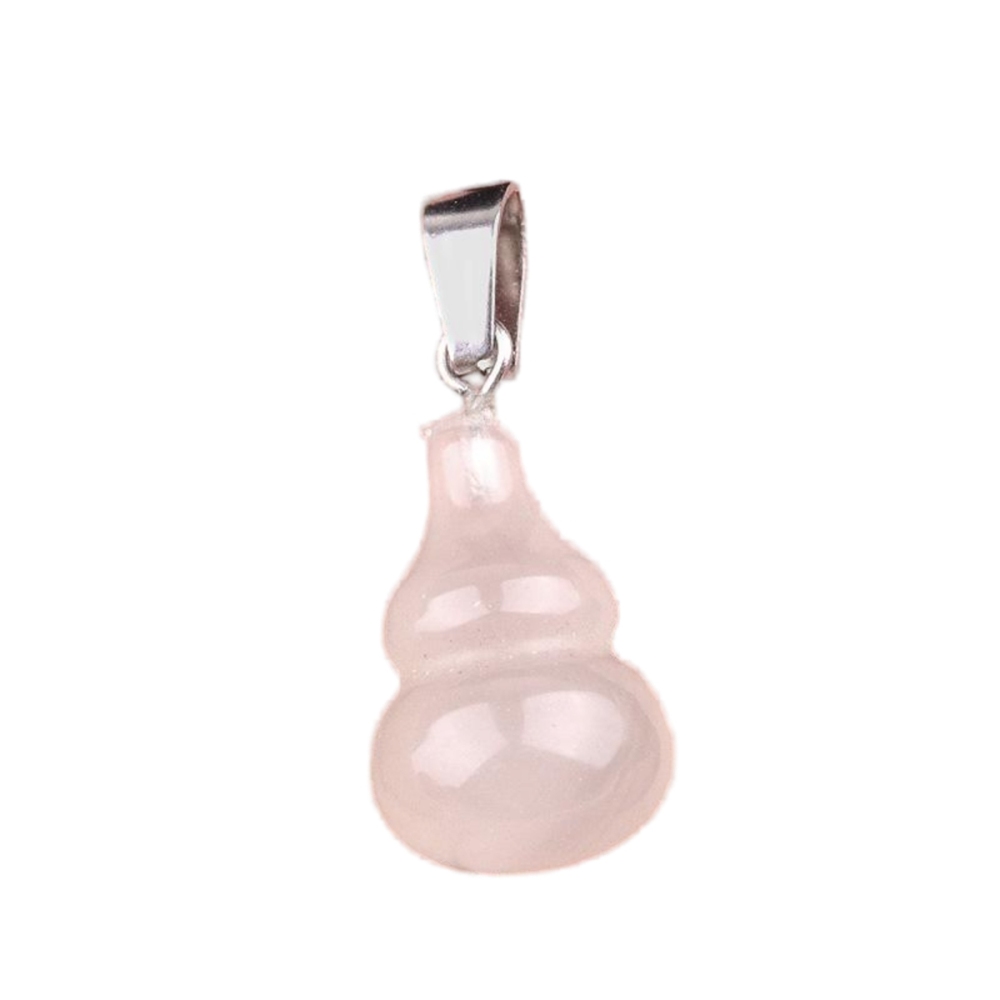 13X20MM Handmade Carved Mini Gourd Stone Pendant for Making Jewelry Silver Clasp