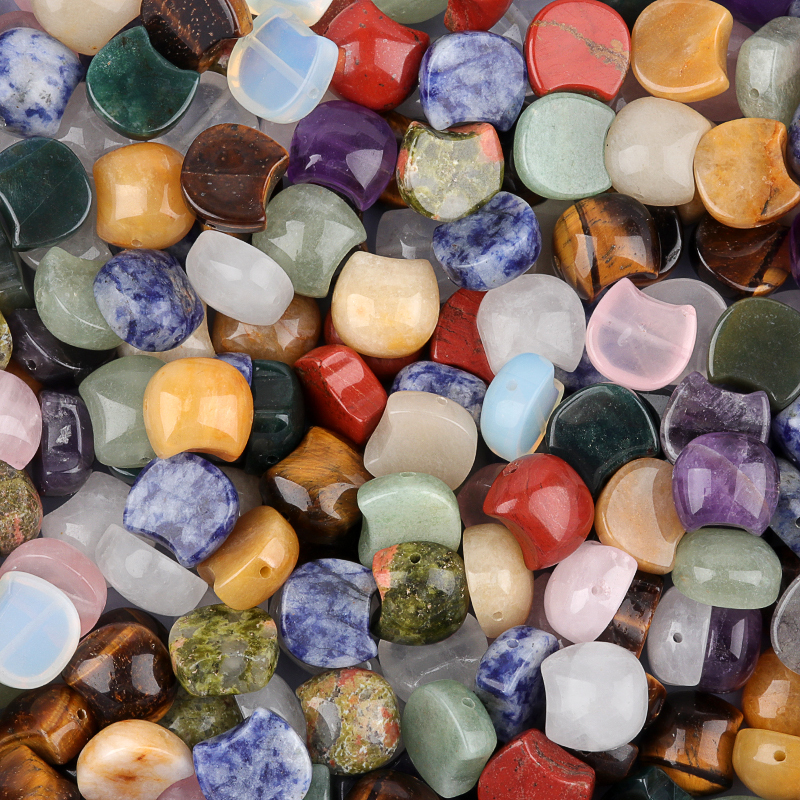 16MM Cat Head (No Face) Stone Beads Drilled 1.5MM Side Hole For DIY Making Jewelry