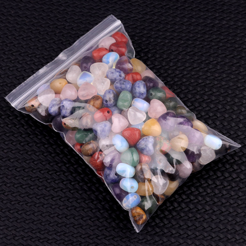 25MM Gemstone Heart  Drilled 3MM Side Hole for Making Jewelry