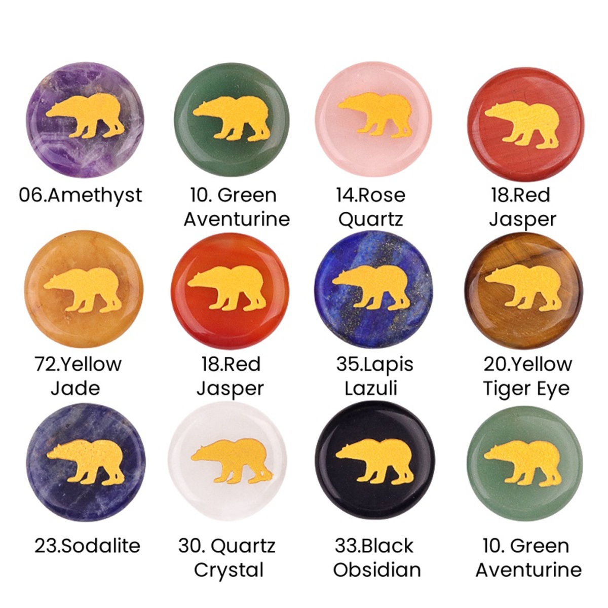 Gemstone 25MM Circular Disc Ornament Handmade Craved Pattern-AIM For Home Decor
