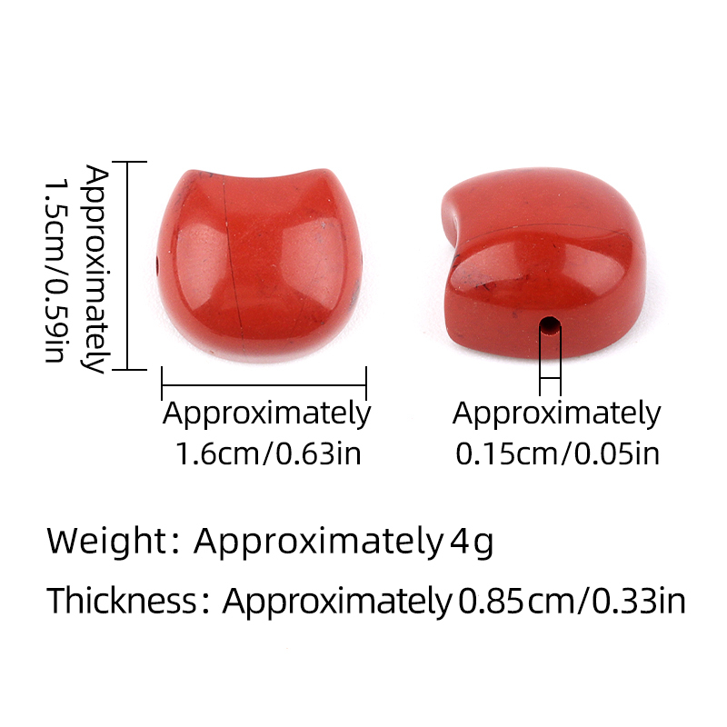 16MM Cat Head (No Face) Stone Beads Drilled 1.5MM Side Hole For DIY Making Jewelry