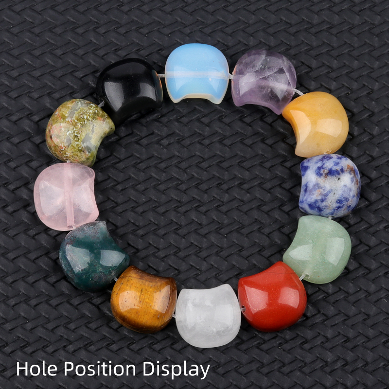 16MM Cat Head (No Face) Stone Beads Drilled 1.5MM Side Hole For DIY Making Jewelry
