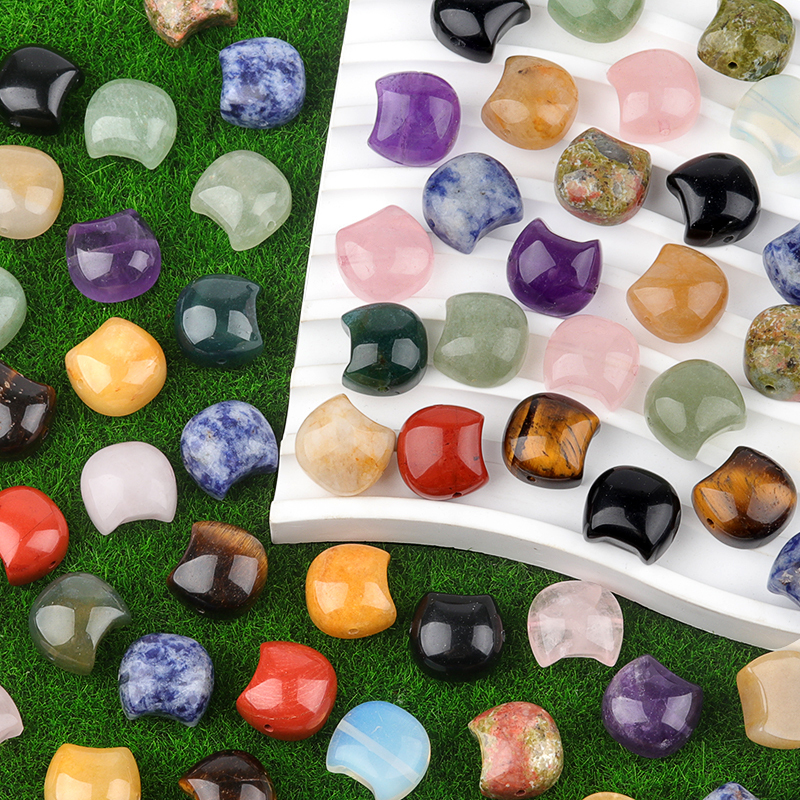 16MM Cat Head (No Face) Stone Beads Drilled 1.5MM Side Hole For DIY Making Jewelry