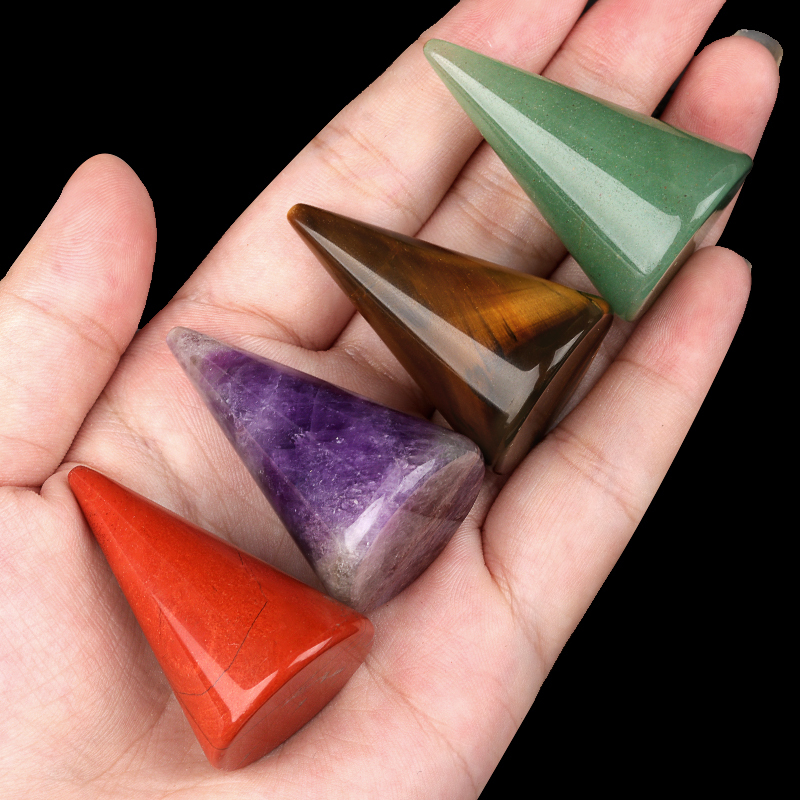 Gemstone Ring Holder Tower (D25X40MM) Stone Jewelry Display Stand Point Cone Decorative Wedding Storage