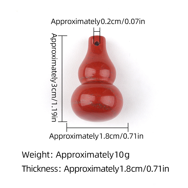 18x30MM Handmade Carved Mini Gourd Stone Pendant for Making Jewelry