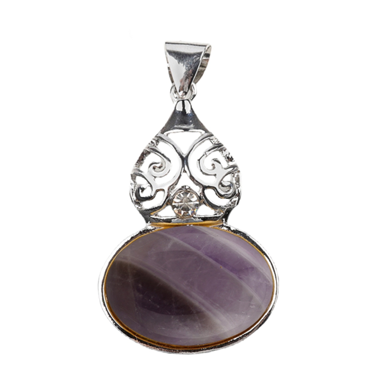 Silver Gourd Shape Stone Pendant for Making Jewelry 18X25MM Gemstone Cabs