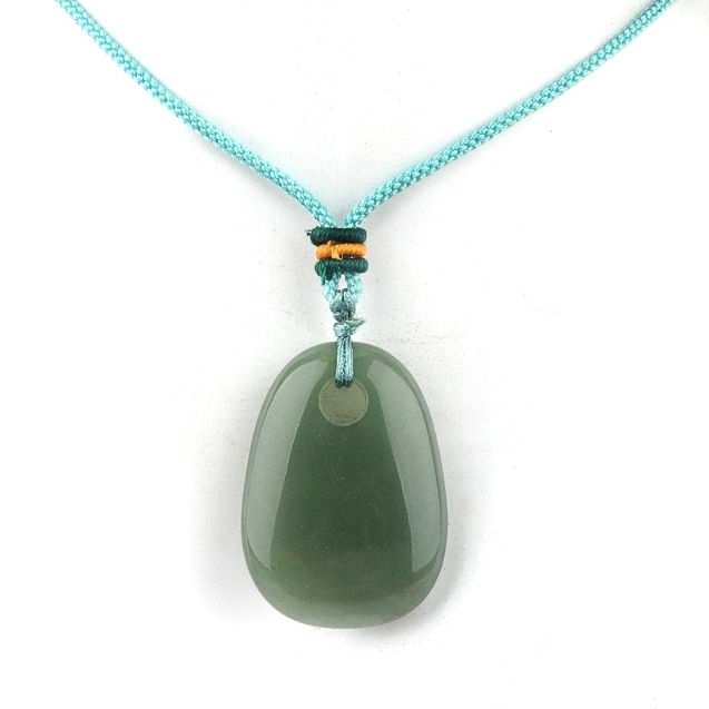 Trapezoid Gemstone Pendant Necklace Adjustable Rope