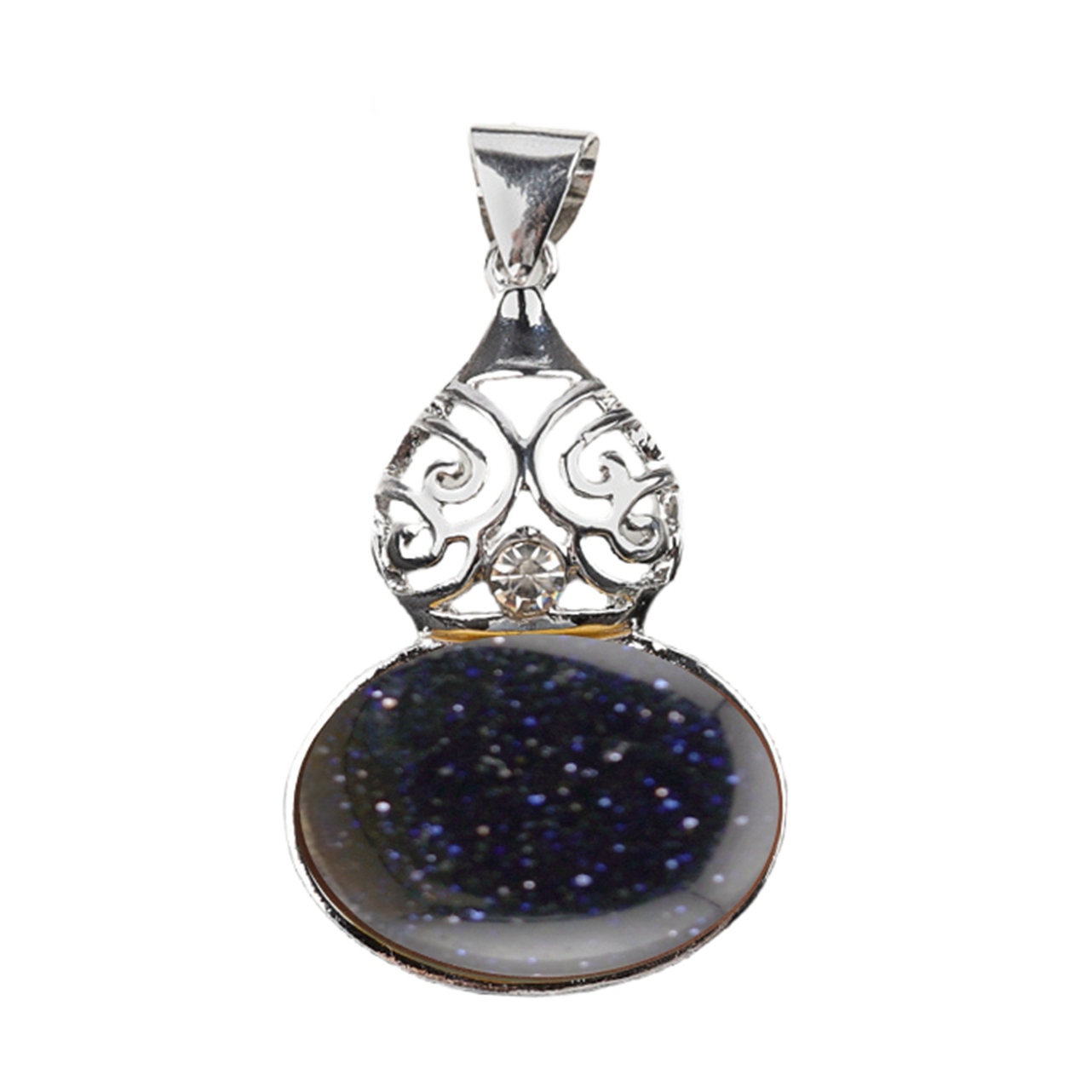 Silver Gourd Shape Stone Pendant for Making Jewelry 18X25MM Gemstone Cabs