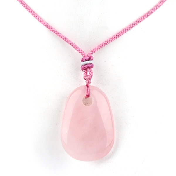 Trapezoid Gemstone Pendant Necklace Adjustable Rope