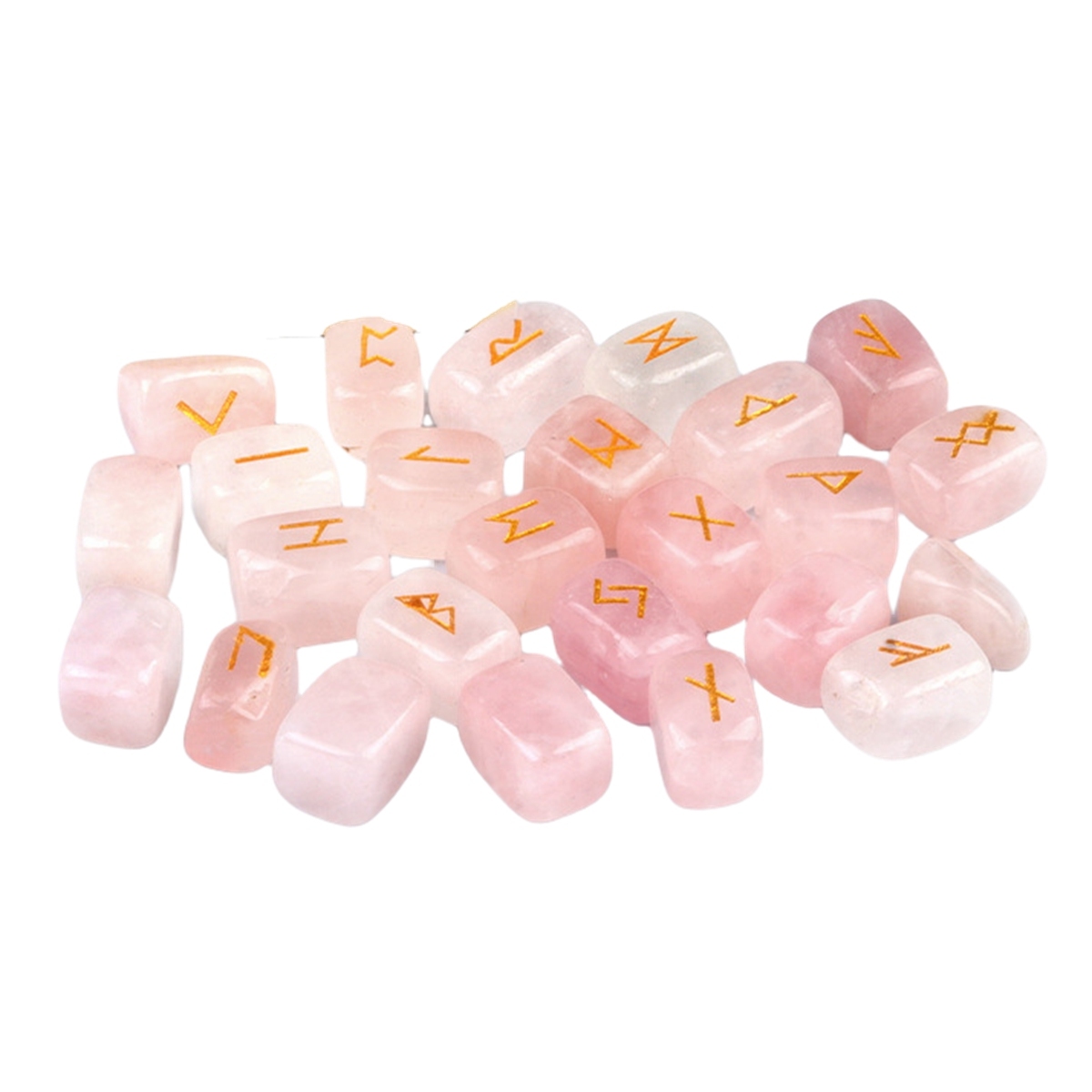 13x18MM Rectangle Runes Set of 25 Engraved Rune Stones with Guide Book Velvet Bag for Beginners,Witchcraft/Divination/Meditation/Spiritual