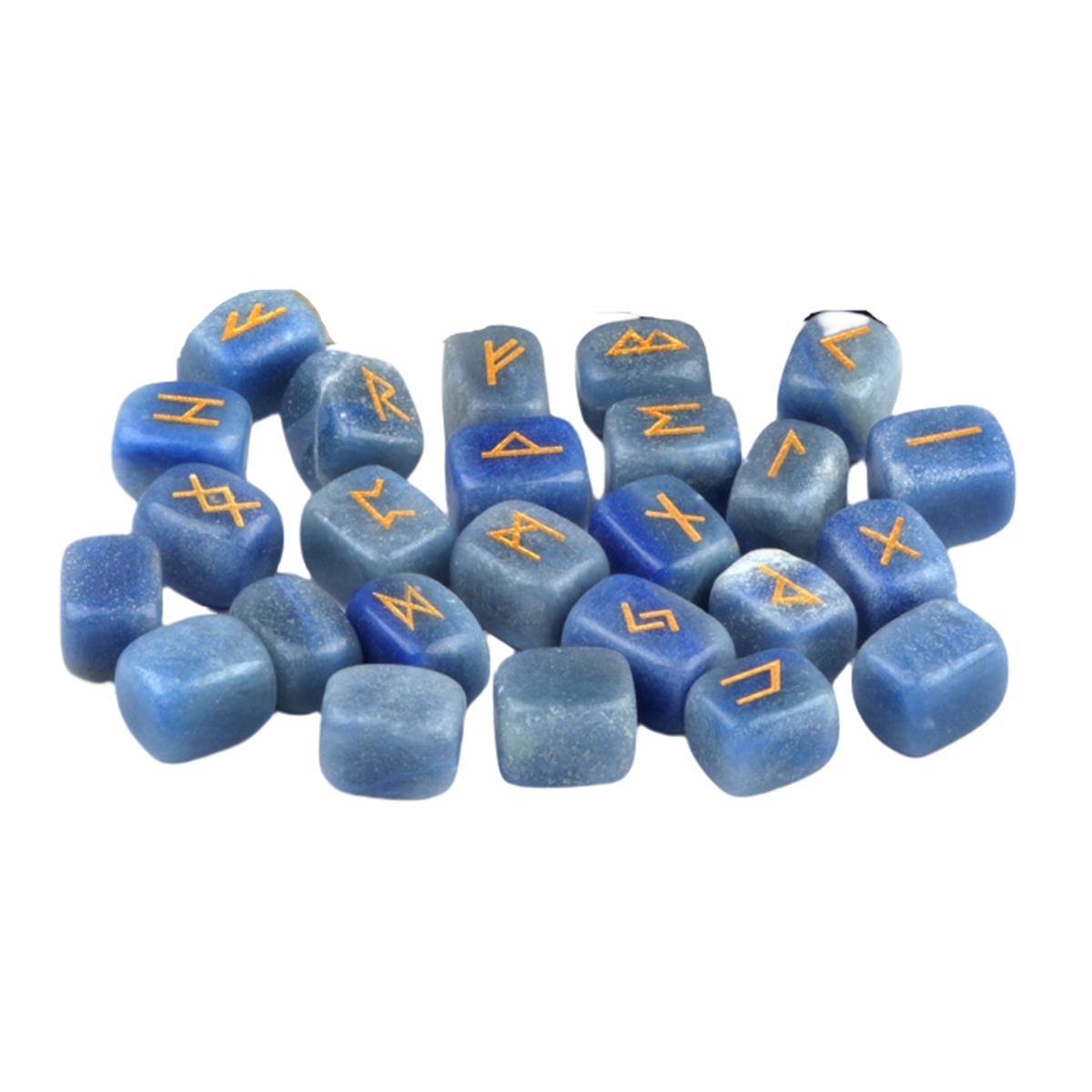 13x18MM Rectangle Runes Set of 25 Engraved Rune Stones with Guide Book Velvet Bag for Beginners,Witchcraft/Divination/Meditation/Spiritual