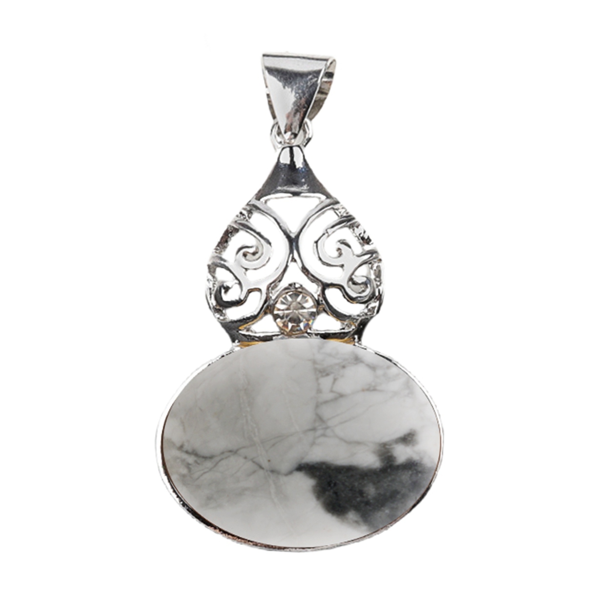 Silver Gourd Shape Stone Pendant for Making Jewelry 18X25MM Gemstone Cabs