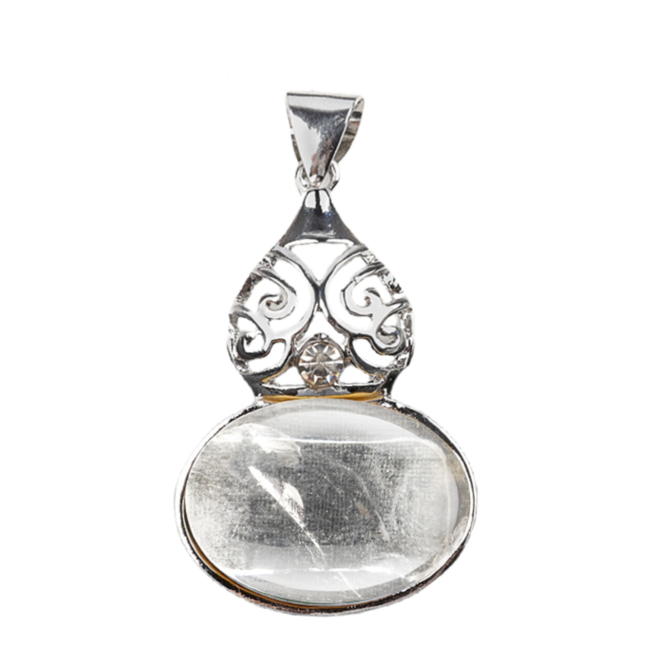 Silver Gourd Shape Stone Pendant for Making Jewelry 18X25MM Gemstone Cabs
