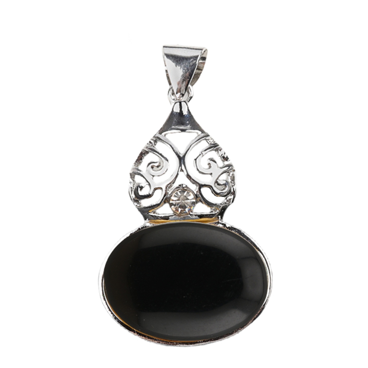 Silver Gourd Shape Stone Pendant for Making Jewelry 18X25MM Gemstone Cabs