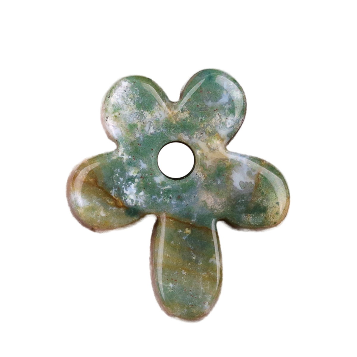 35MM Flower Stone Pendant for Jewelry Making Healing Chakra