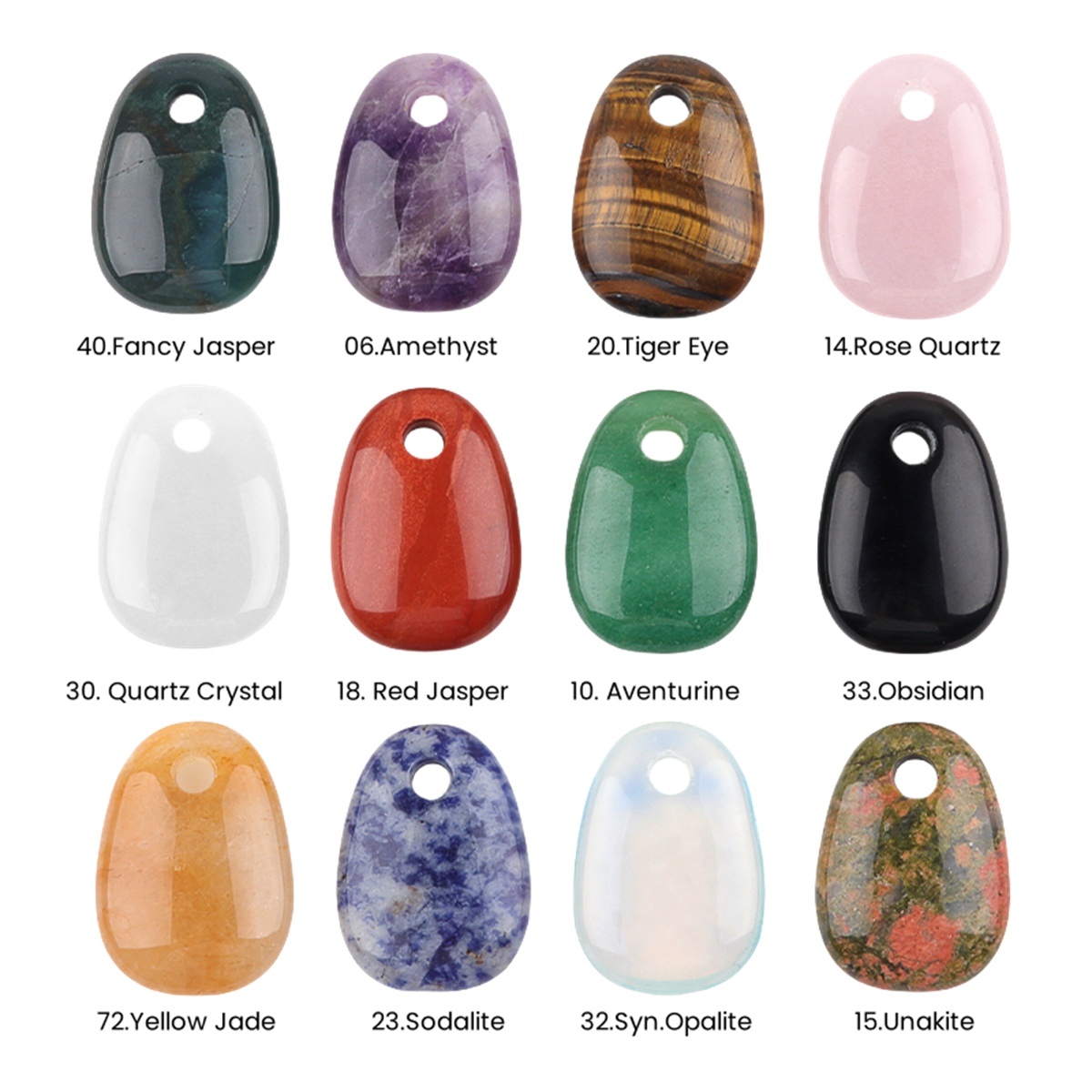 Trapezoid Gemstone Pendant 25X35MM for Making Jewelry