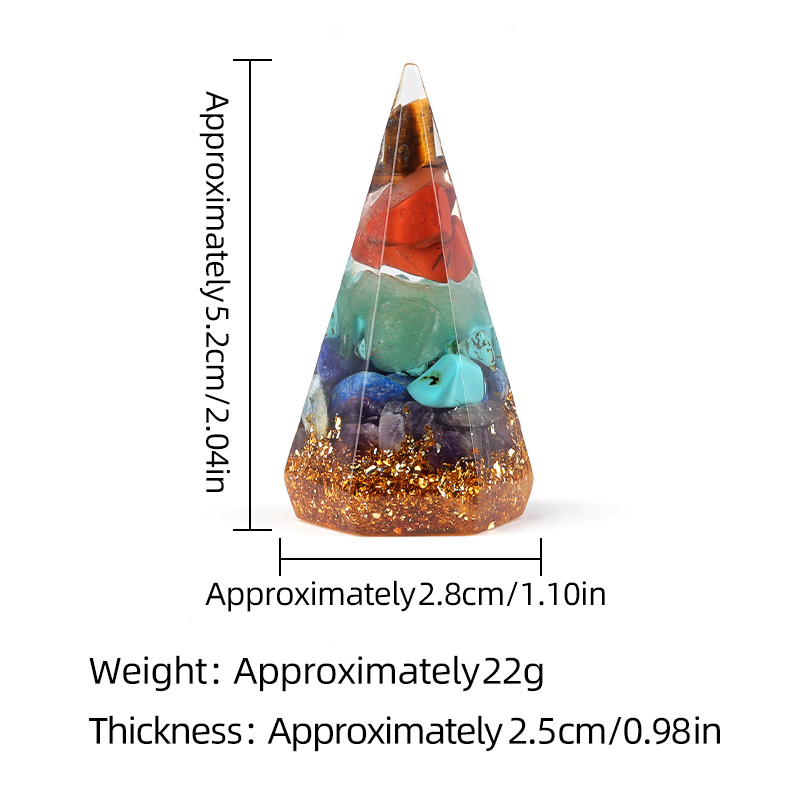 Gemstone Ring Holder Tower Chip Stone Jewelry Display Stand Resin Point Hexagonal Cone Decorative Wedding Storage