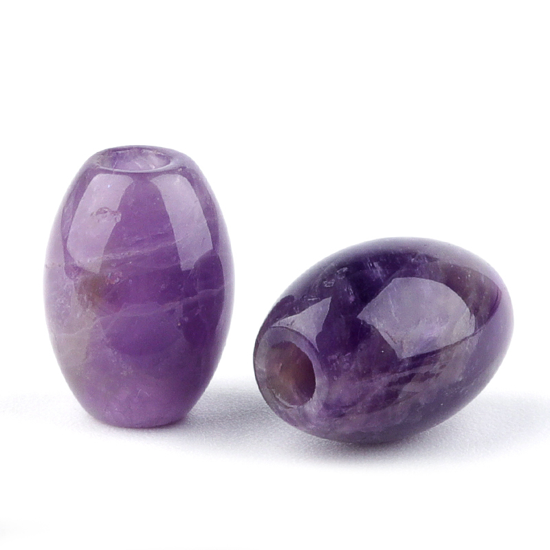 Loose 13x18MM Stone Rice Beads for Making Jewelry Drilled Big Hole-4MM 1Pieces