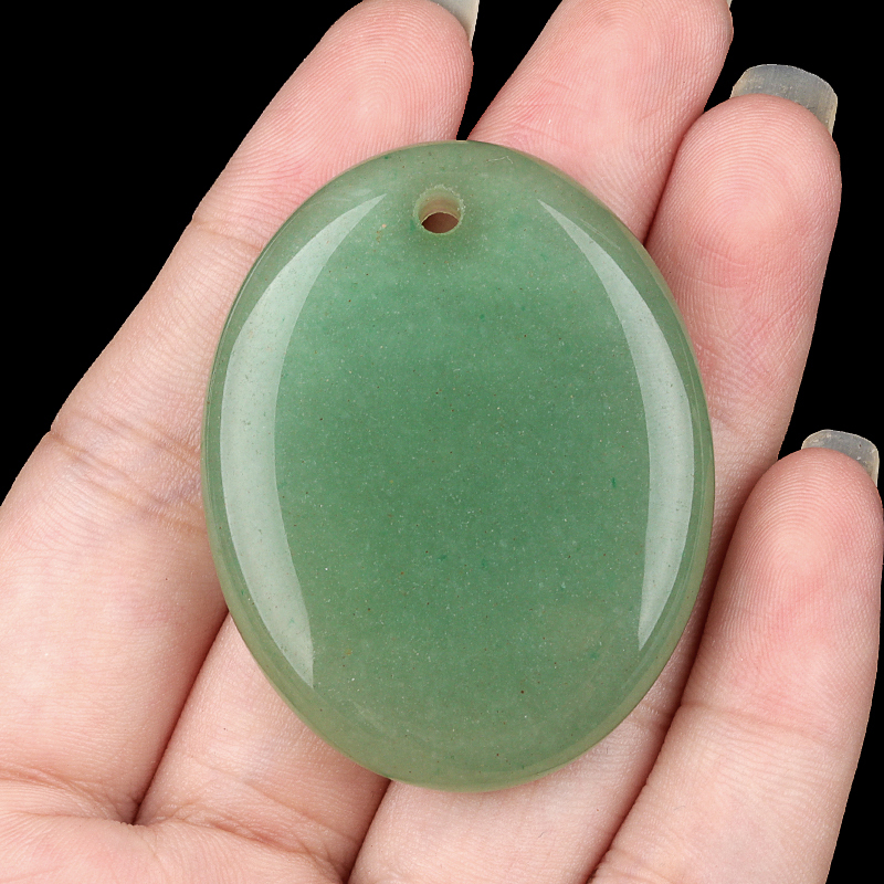Oval Gemstone Pendant for Making Jewelry 35x45MM Stone Beads Healing Chakra Crystal