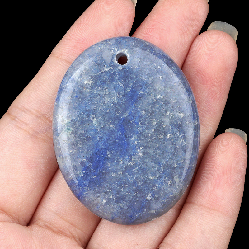 Oval Gemstone Pendant for Making Jewelry 35x45MM Stone Beads Healing Chakra Crystal