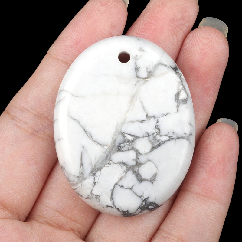 Oval Gemstone Pendant for Making Jewelry 35x45MM Stone Beads Healing Chakra Crystal