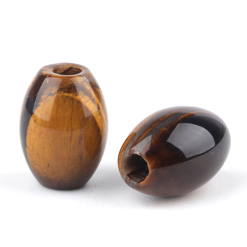 Loose 13x18MM Stone Rice Beads for Making Jewelry Drilled Big Hole-4MM 1Pieces