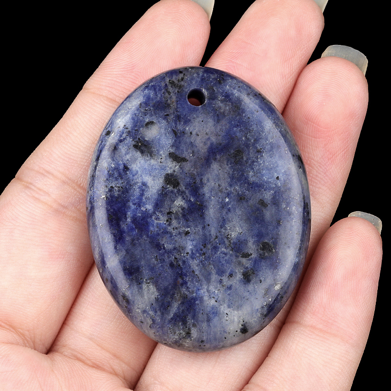 Oval Gemstone Pendant for Making Jewelry 35x45MM Stone Beads Healing Chakra Crystal