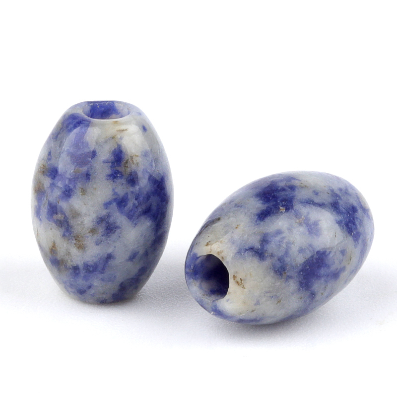 Loose 13x18MM Stone Rice Beads for Making Jewelry Drilled Big Hole-4MM 1Pieces
