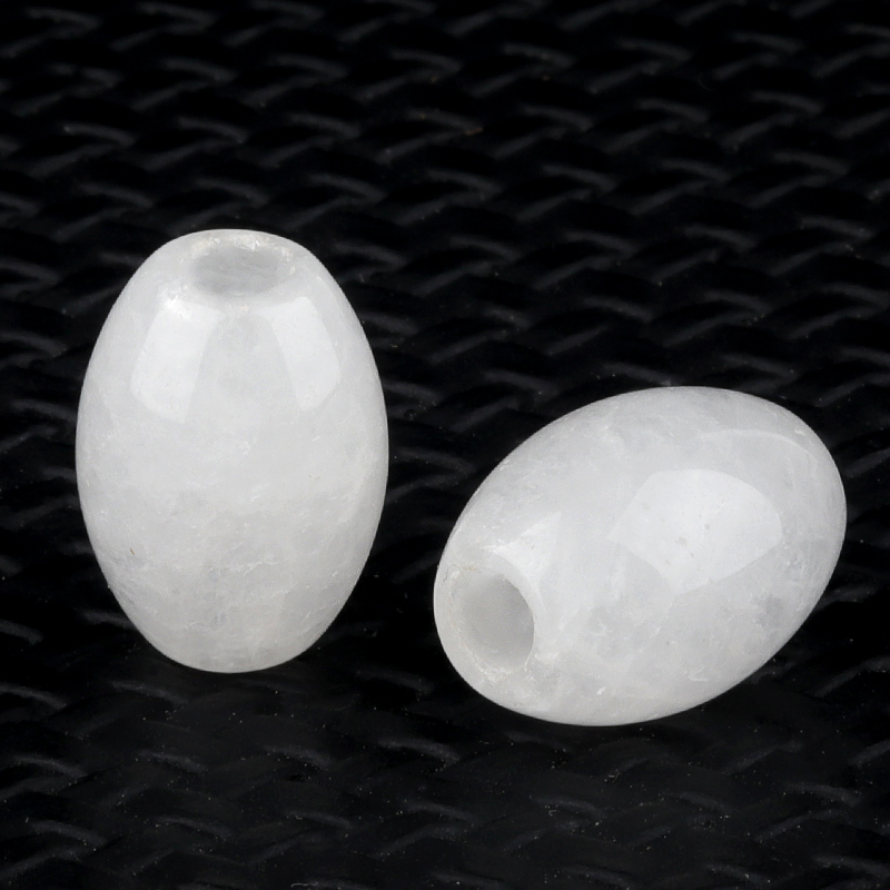 Loose 13x18MM Stone Rice Beads for Making Jewelry Drilled Big Hole-4MM 1Pieces
