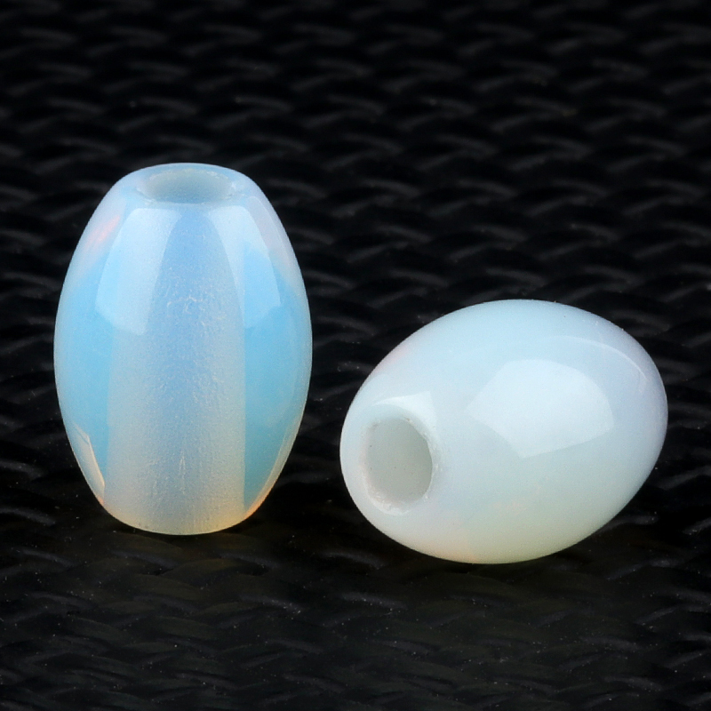 Loose 13x18MM Stone Rice Beads for Making Jewelry Drilled Big Hole-4MM 1Pieces