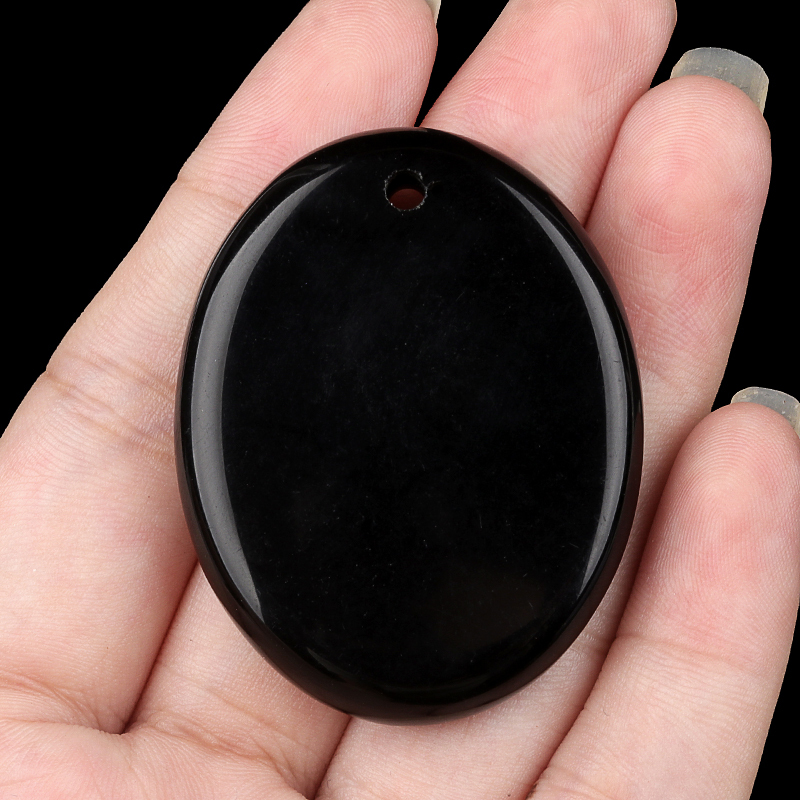 Oval Gemstone Pendant for Making Jewelry 35x45MM Stone Beads Healing Chakra Crystal