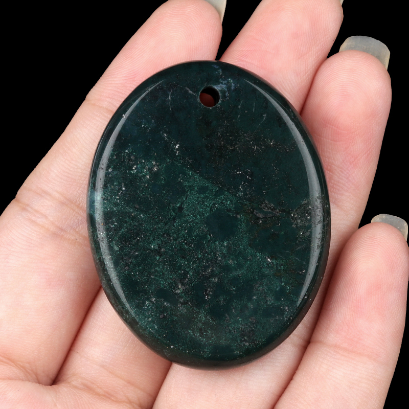 Oval Gemstone Pendant for Making Jewelry 35x45MM Stone Beads Healing Chakra Crystal