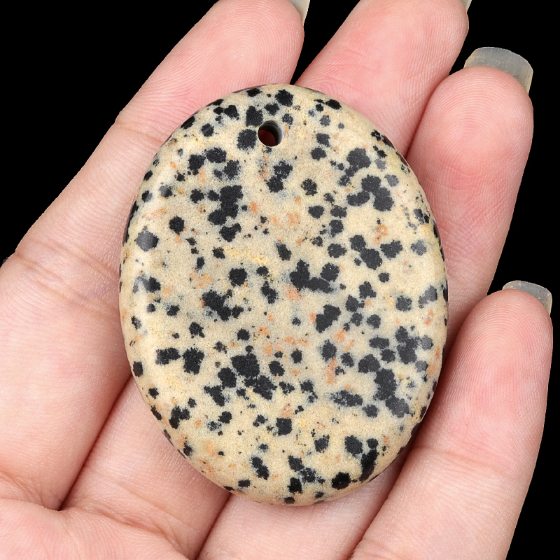 Oval Gemstone Pendant for Making Jewelry 35x45MM Stone Beads Healing Chakra Crystal