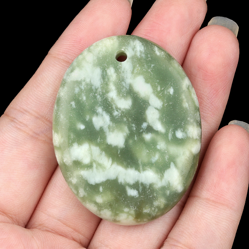 Oval Gemstone Pendant for Making Jewelry 35x45MM Stone Beads Healing Chakra Crystal