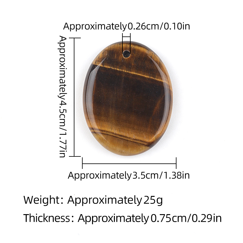 Oval Gemstone Pendant for Making Jewelry 35x45MM Stone Beads Healing Chakra Crystal