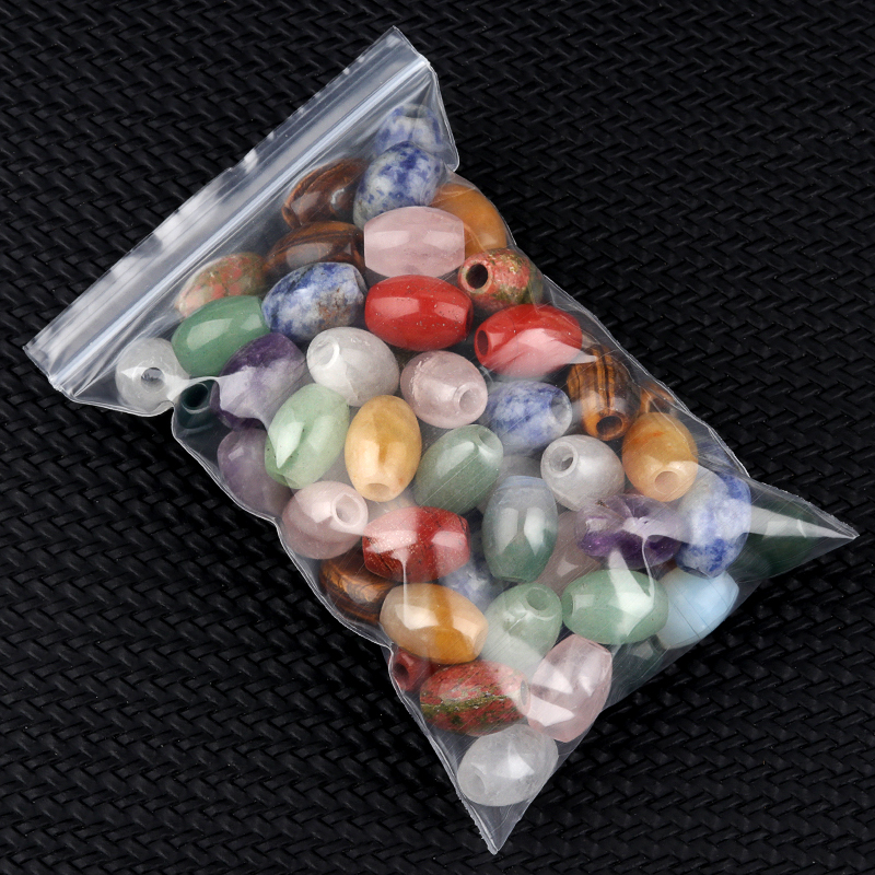 Loose 13x18MM Stone Rice Beads for Making Jewelry Drilled Big Hole-4MM 1Pieces