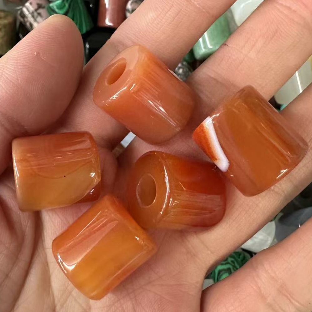 Loose 9X9MM Tube Stone Beads for Making Jewelry Drilled Big Hole-3MM 1Pieces