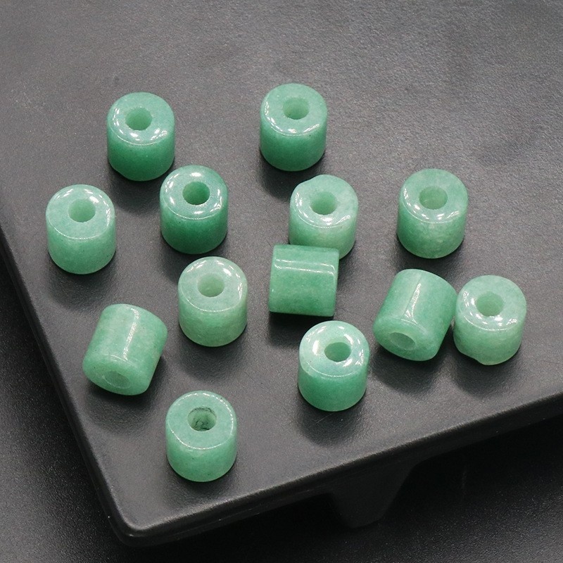 Loose 9X9MM Tube Stone Beads for Making Jewelry Drilled Big Hole-3MM 1Pieces