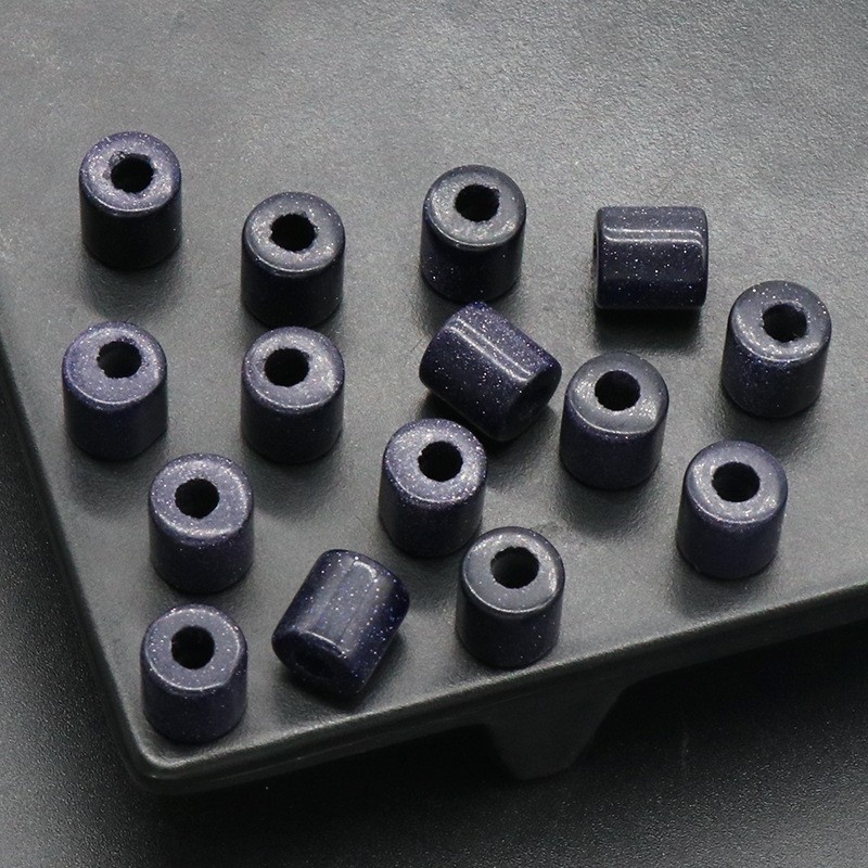 Loose 9X9MM Tube Stone Beads for Making Jewelry Drilled Big Hole-3MM 1Pieces