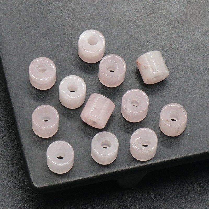 Loose 9X9MM Tube Stone Beads for Making Jewelry Drilled Big Hole-3MM 1Pieces