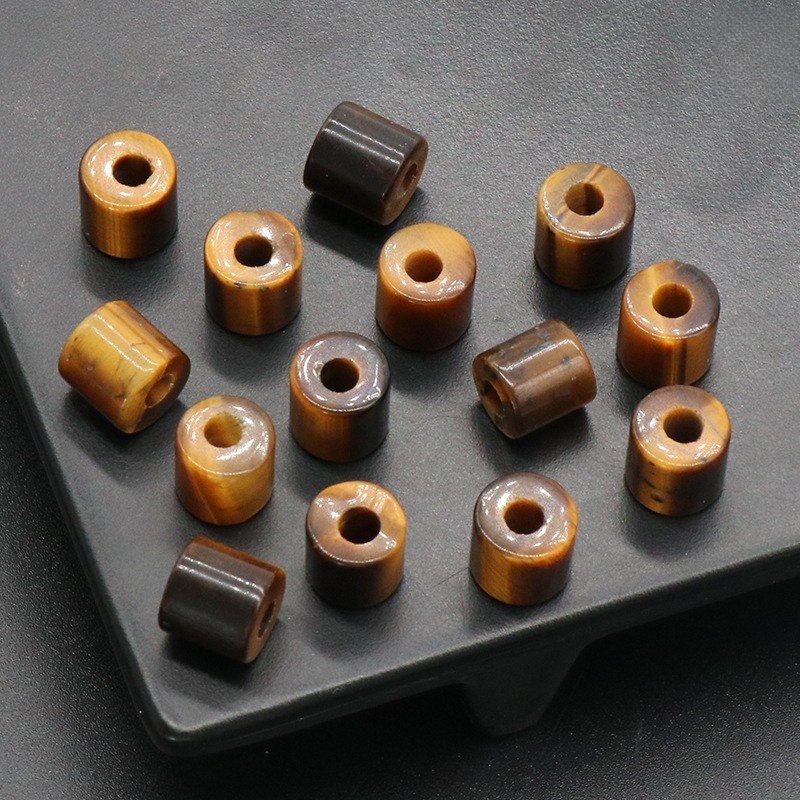 Loose 9X9MM Tube Stone Beads for Making Jewelry Drilled Big Hole-3MM 1Pieces