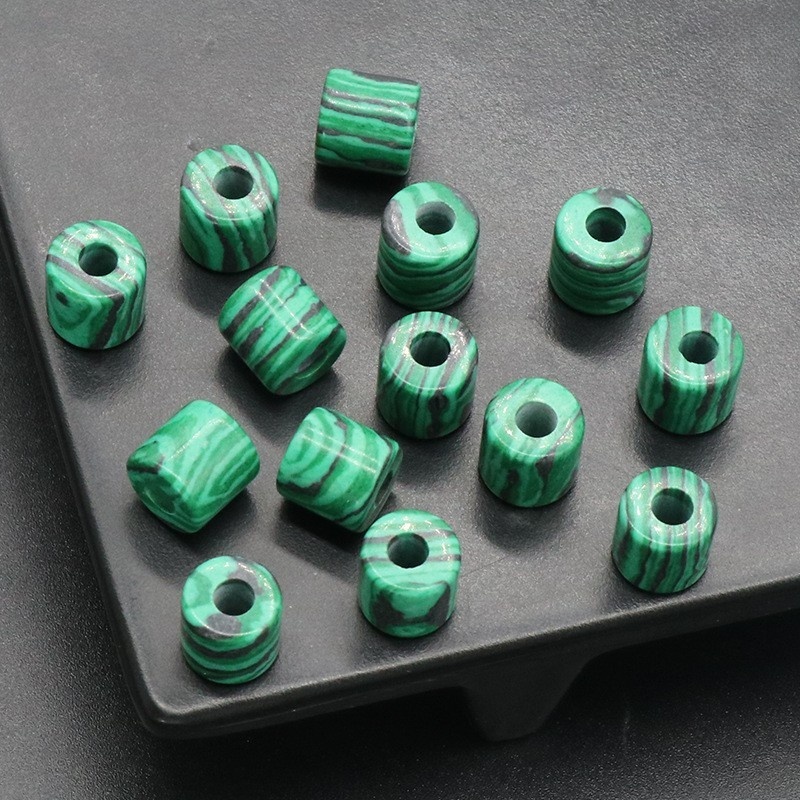 Loose 9X9MM Tube Stone Beads for Making Jewelry Drilled Big Hole-3MM 1Pieces